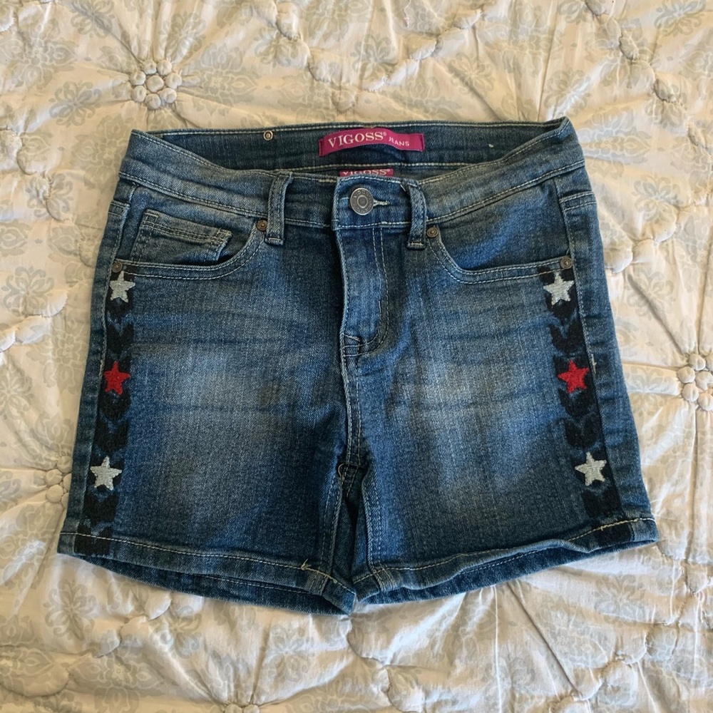 Vigoss Shorts with Red/White/Blue Stars, Size 12